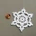6 Crochet Snowflake Ornaments -- Large Snowflake B84, in White