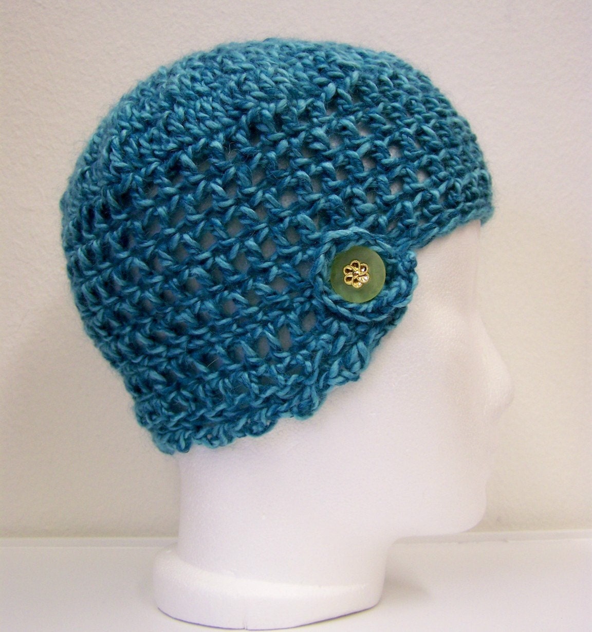 crocheted hat flapper