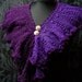 handknitted shawl purple