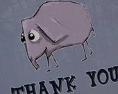Cute Eli the Elephant Thank You Card