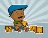 Custom Designed Cartoon Portrait of your Baby or child.