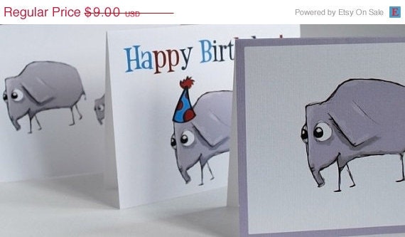 Half Off Sale Eli The Elephant Assorted Greeting Card Set of 3