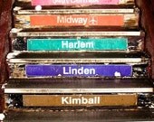 Chicago Train Photography -  Chicago El Train 12x12 Photograph on wood photo block - affordable home decor - Chicago decor
