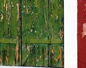 Aged Green shutters in Venice, Italy 8x10 Photograph - Italian Decor - Romance