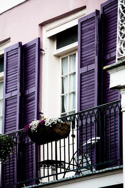 IN STOCK Purple Balcony in the French Quarter 12x12 Photograph on Canvas - affordable home decor