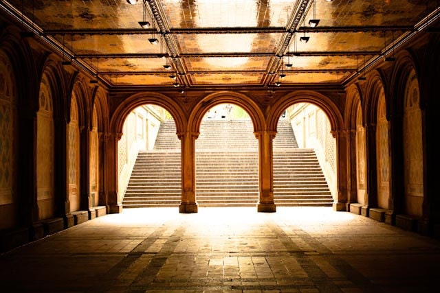 Bethesda Arches in Central Park - New York City Photography - A stroll through Central Park - New York City - 8x10 Fine Art Photograph