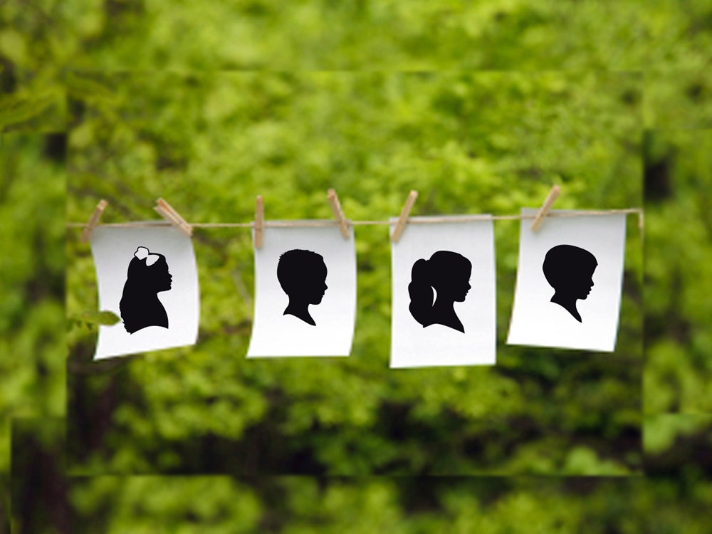 Custom Cut Silhouette Portrait - Unframed 11x14