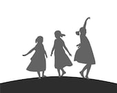 Custom Full Body Silhouette Portrait - Unframed 8x10 Art Print - Beautiful Mother's Day Gift