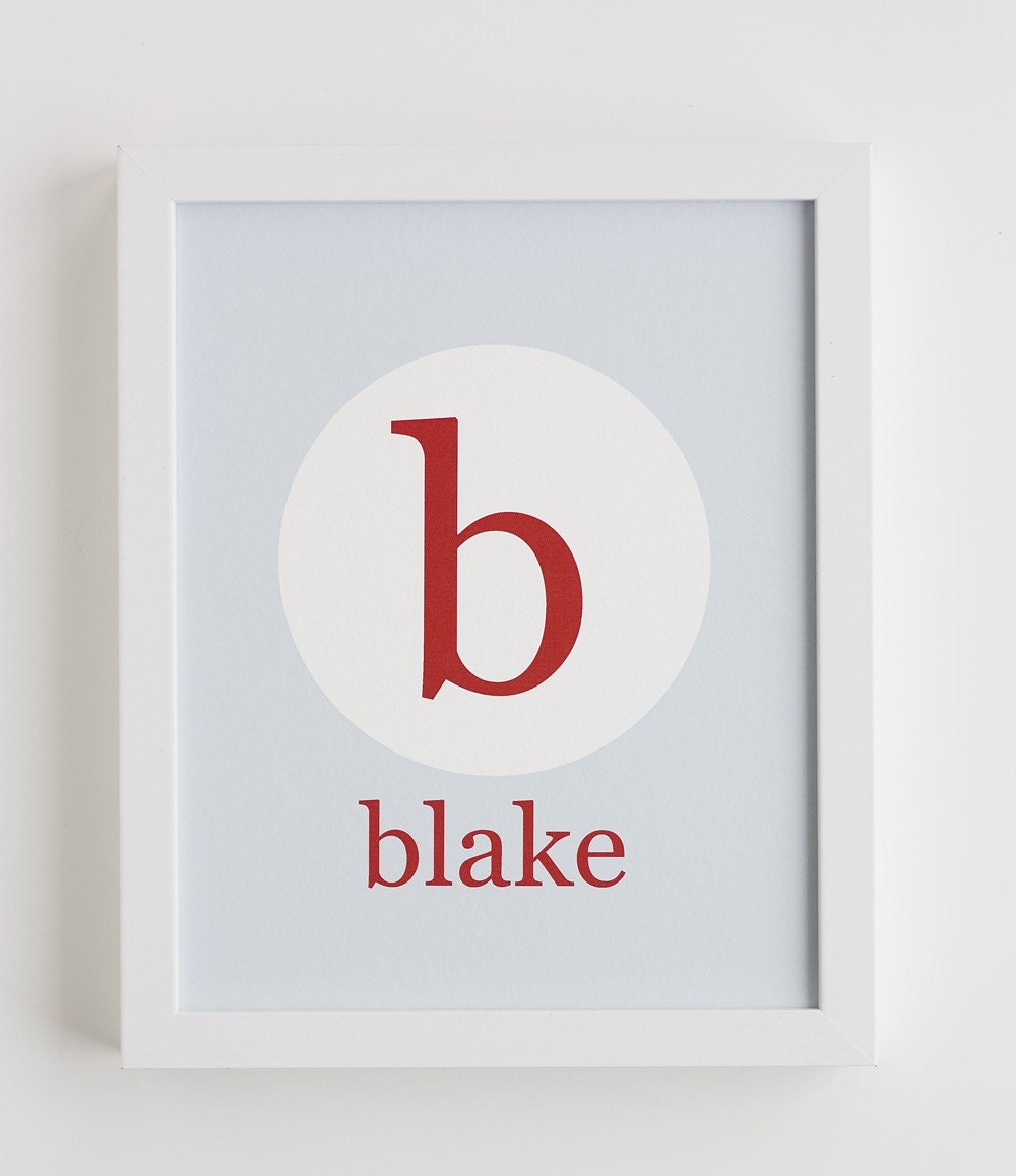 Modern Initial Print 8x10