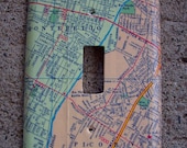 Los Angeles Suburbs Montebello and Pico Rivera Road Map Light Switch Plate Cover