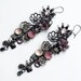 Enameled Flower Power Dangle Earrings