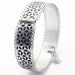 Silver Double Scalloped Edged Bangle