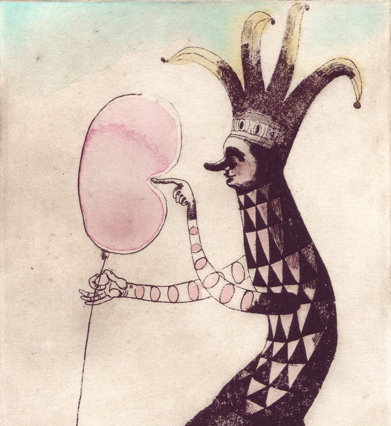 archival art print, the Balloon Popper