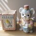 circus theme nursery, vintage ceramic baby planters, teddy bear