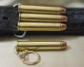 Bullet Belt Buckle 444 Marlin Brass and Keychain OOAK