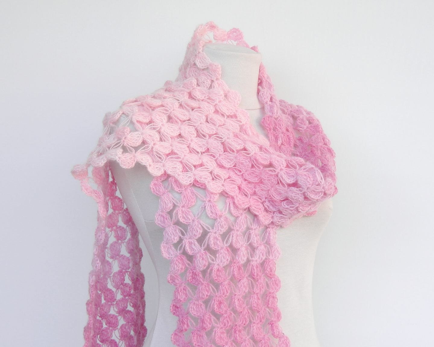 Pale Pink Scarf, Winter Accessories - Ayca