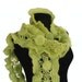 Green Crochet Scarves - Mohair Crochet Scarf - Asparagus Citruses Apple Lime Kiwi Pear Avocado