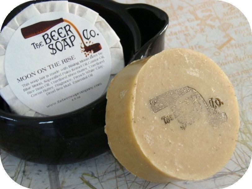 Handmade Soap Gifts For Men - Moon On The Rise Beer Soap - Made with Blue Moon Rising Moon Ale