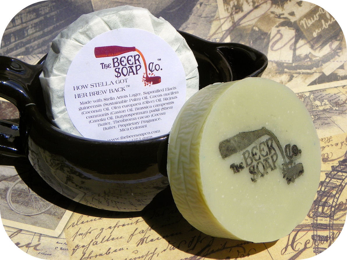 Handmade Soap Gifts For Men - How Stella Got Her Brew Back Beer Soap - m/with Stella Artois Lager