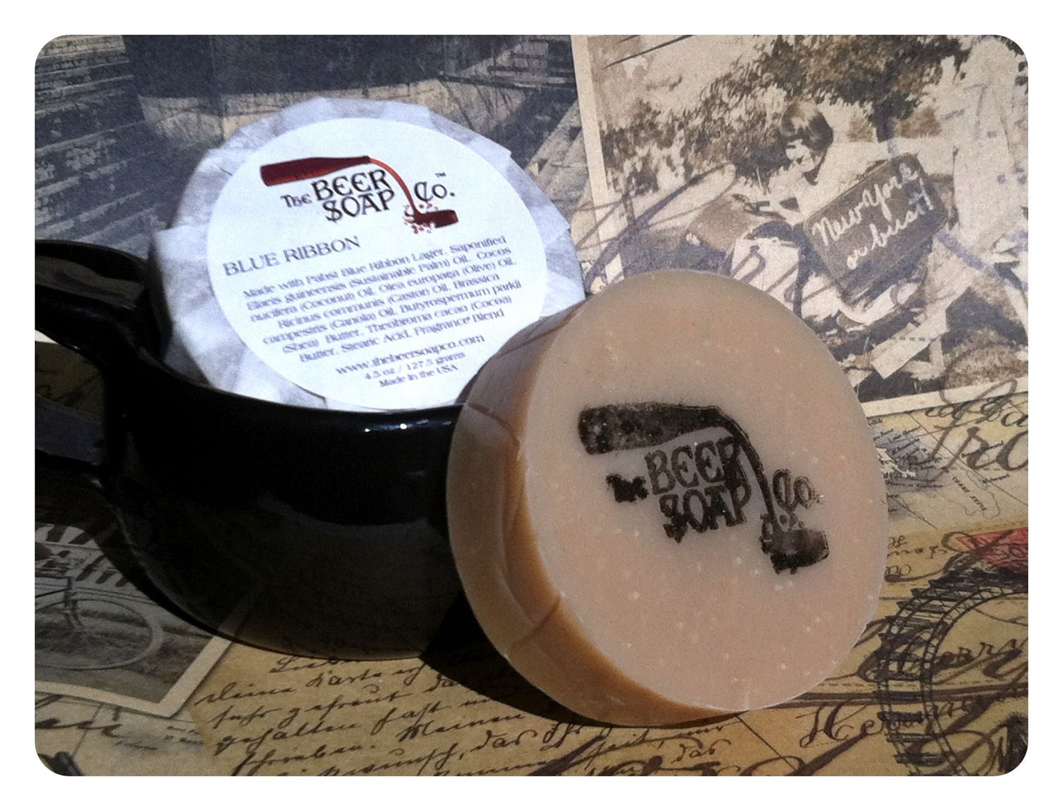 Blue Ribbon Beer Soap - Made with Pabst Blue Ribbon Lager