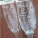 Peacock Feather- Engraved Wedding Glass Toasting Flutes