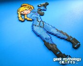 Metroid Samus Aran Zero Suit Nintendo Perler Bead Sprite