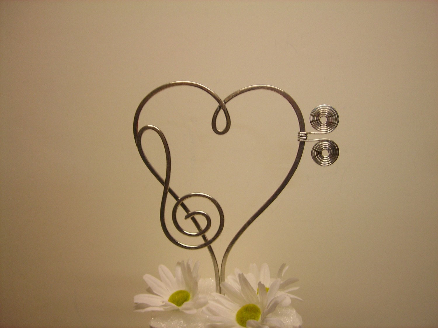 Musical Heart Treble Clef Cake Topper Decoration for All Music Lovers