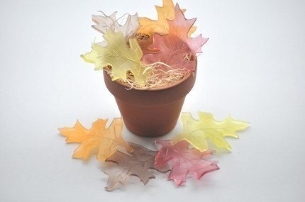 Autumn Leaves Wedding Favor SOAP Unique Rustic Handcrafted Soap Favor - Medium