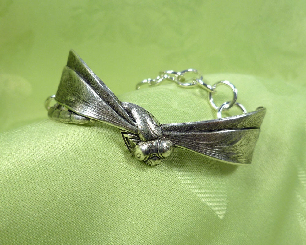 Large Dragonfly Bracelet Half Cuff Bracelet sp