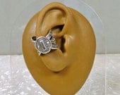 Studded Ear Cuff  Silver Unisex Earcuff