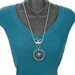 Compass Black and Silver Flying Swallow Bird Necklace Hike