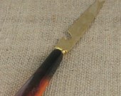 Cheese Knife - English Faux Tortoise Shell and Gold