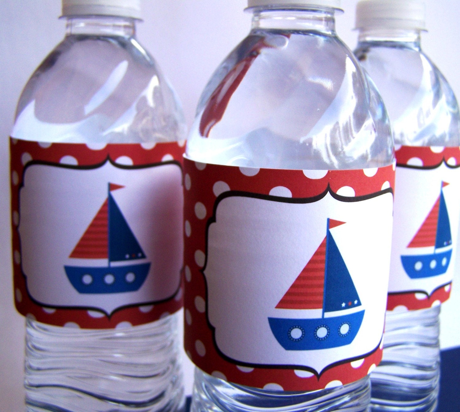 Nautical Party Decor - Printable Water Bottle Labels - The Nautical Collection by The Birthday House