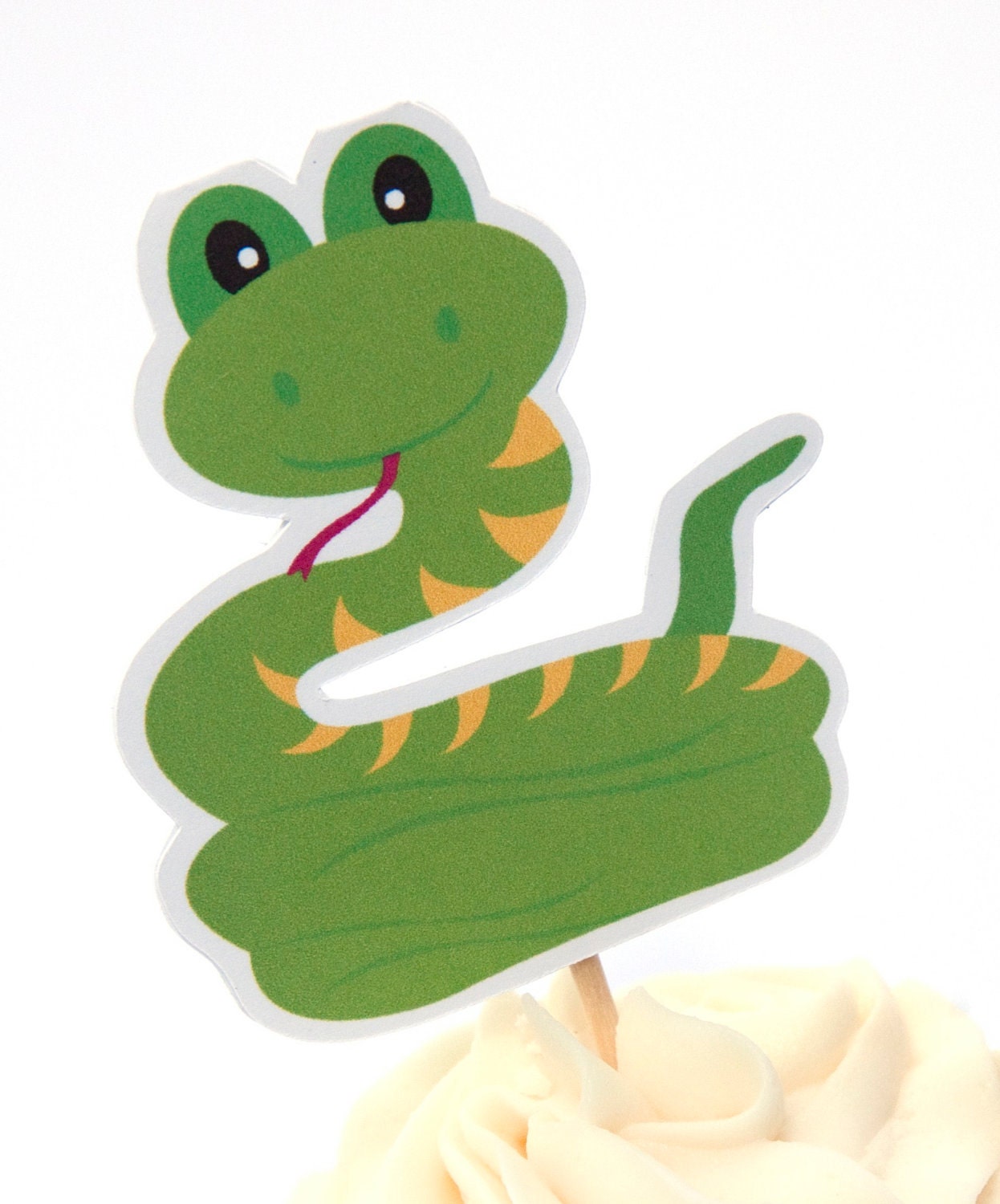 Zoo Animals Party - Set of 12 Snake Cupcake Toppers by The Birthday House Il_170x135