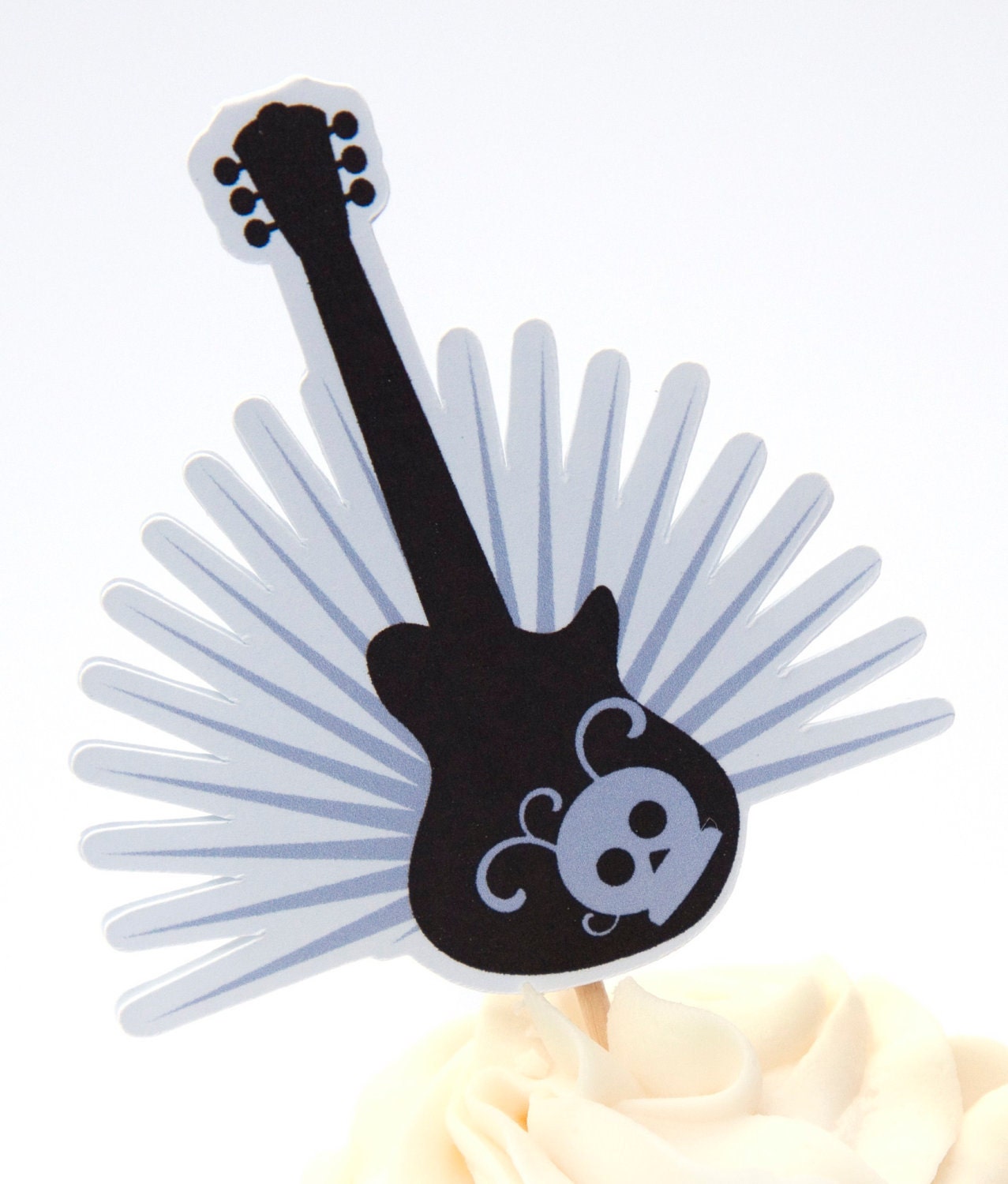 Rock Star Party - Set of 12 Guitar Cupcake Toppers by The Birthday House Il_170x135