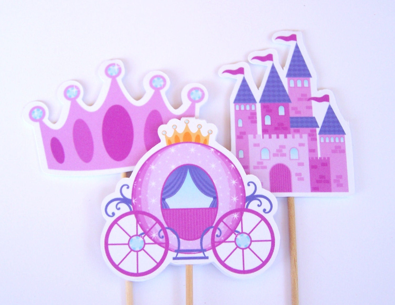 Princess Party - Set of 12 Assorted Fairytale Cupcake Toppers by The Birthday House Il_170x135