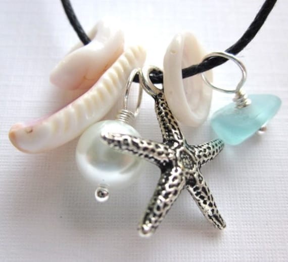 Big Island Seashells Sea Glass Treasures Beach Wedding Necklace
