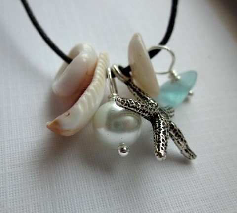 Big Island Seashells Sea Glass Treasures Beach Wedding Necklace