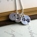 Pet Owner Necklace Silver Dog Necklace Personalized Initial Necklace Silver Dog Paw Necklace Gift For Cat or Dog Owner