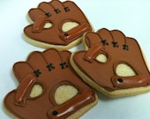 CATCH THAT BALL Baseball Glove Sugar Cookie Party Favors, 1 Dozen