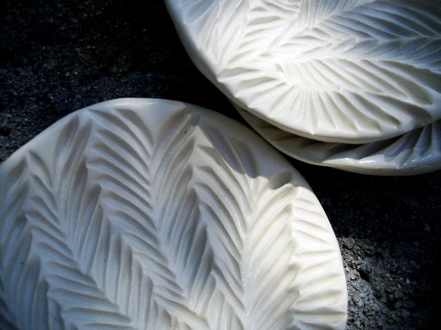Feathery Carved Dishe