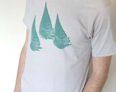 organic cotton silk screen printed t-shirt raindrop cannonball