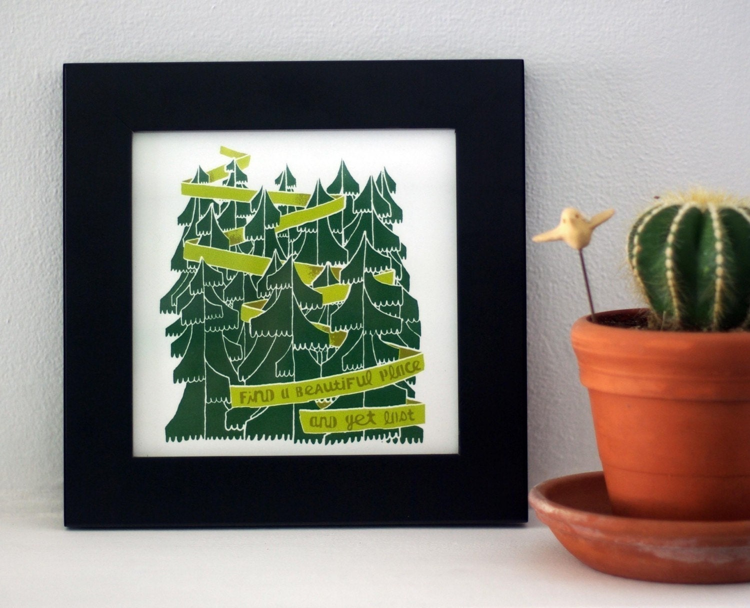 screen print poster - A Beautiful Place
