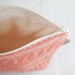 medium cotton zip pouch - Coral Market Weave