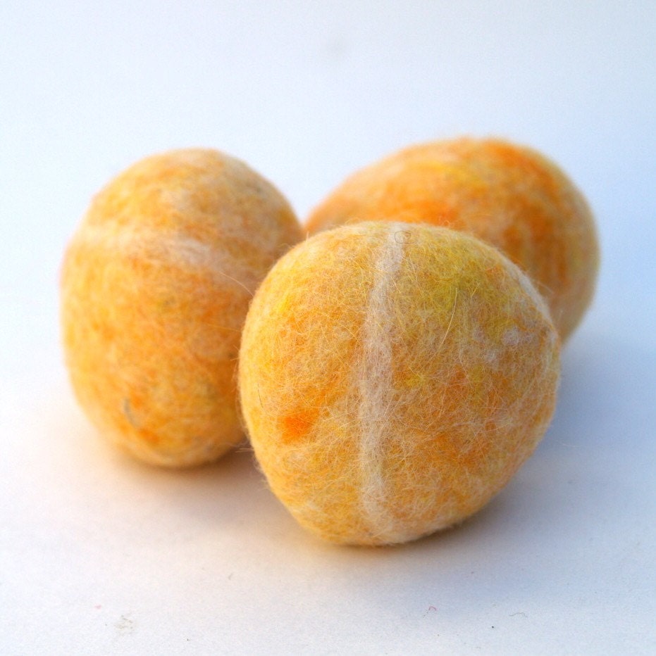 Mango Felted Stones - Set of 6.