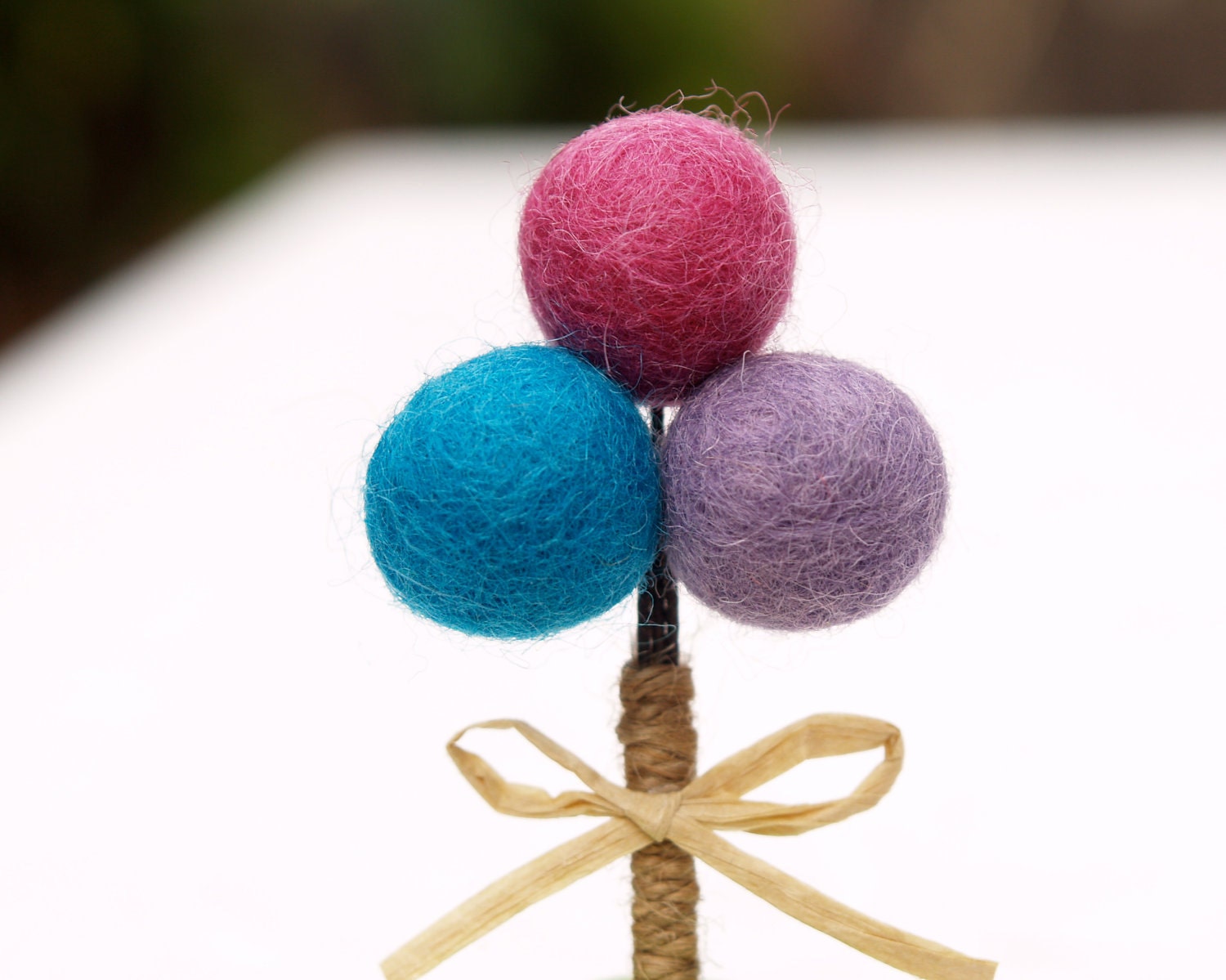 Wedding Lapel Pin Boutonniere Groom Groomsman Groomsmen Rustic Fuschia Turquoise Blue Lavender billy ball flower felt Spring Summer 3 fun