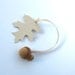 Champagne Felted Acorn and Oak Leaf Place Cards.