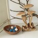 Needle Felted Acorns, Handmade wool Felt 12 Home Decor Midnight Blue Waldorf Woodland Natural Nature Autumn Fall Thanksgiving Country