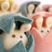 Needle Felted Waldorf Toy , The Sweetest Purple Easter Bunny You Will Ever See in her own Lavender Egg, A Rabbit Made from Eco Friendly Wool