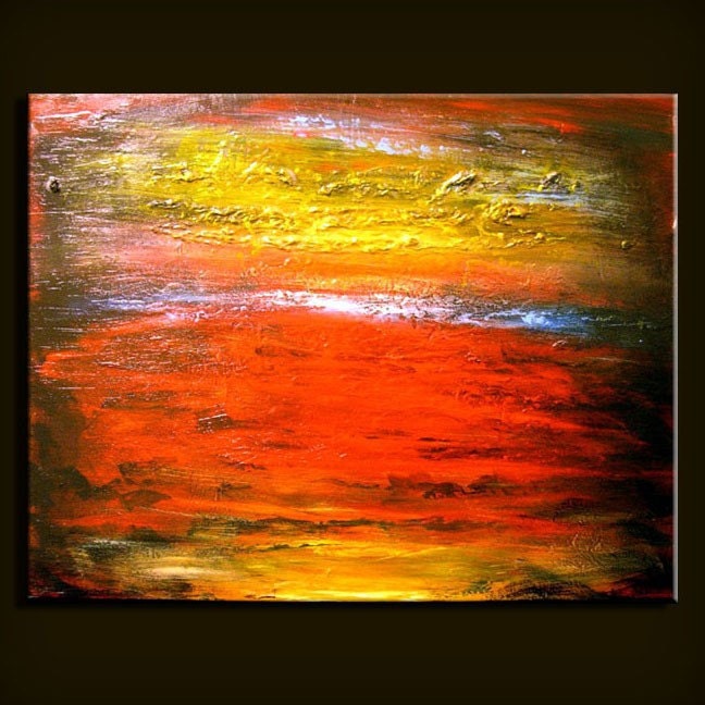 art painting original abstract palette knife painting retro abstract  texture painting 22 x 28 modern wall decor Mattsart